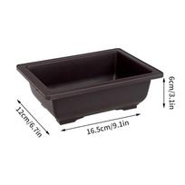 Bonsai Pot Imitation Purple Clay Flowerpot Plastic Plantpot Landscape Succulent Pot Garden Planter Gardening macetas para planta black