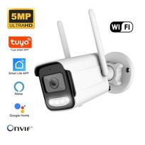 5MP HD Tuya WiFi IP Kamera Lauko Vandeniui Atspari AI Žmogaus Aptikimas ONVIF IR Naktinis Matymas Dvipusis Garso Išmanusis Belaidis CCTV Saugumas 5MP Cam NO Card