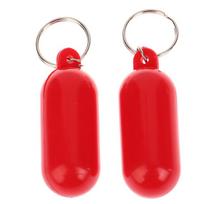 2Pcs Boat Kayak Floating Keyring Buoyant Sailing Boat Float Canal Keychain For Boating Fishing Kayaking Rafting Surfing raudona