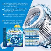 12Pcs Washing Machine Cleaning Effervescent Tablets Deeply Cleans Stubborn Dirt Eliminates Odors Mild No Residue For All Models gray