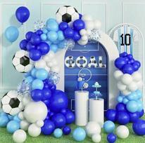Futbolo Tematikos Gimtadienio Šventės Dekoro Balionų Rinkinys gray