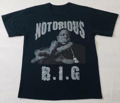 Vintage Notorious BIG T-Shirt Sz Large 90s Rap Tee Hip Hop Promo Biggie Smalls L gray