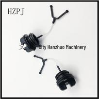 Husqvarna Chainsaw Oil & Fuel Cap for Models 136, 137, 141, 142, 36, 41 Oil Cap + Fuel Cap - Chevron Pattern for HUS137 gray