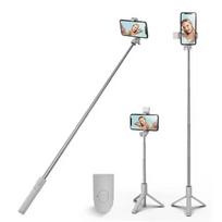 0,7/1/1,7 m Bluetooth mobiliojo telefono trikojis, rankinis asmenukių strypas, tiesioginės transliacijos laikiklis, mergina 0.7m-White