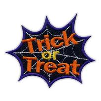 Patchion trick or treat - Self-Adhesive Backing - Embroidered Patch/Badge/Emblem