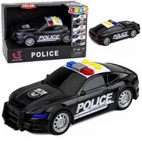 Policijos automobilis su šviesos ir garso efektais, juodas, 16,5 × 7 × 5 cm