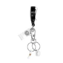 Keychain Stretchable Flexible Keyring with Lobster Clasp Pen Holder Lightweight Compact Stainless Steel Silicone Key juoda