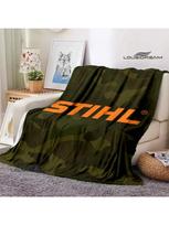 Stihl Logotipo Spausdinamas Antklodė Flanšas Šiltas Antklodė Pikniko Antklodė Minkštas Ir Patogus Antklodė Mesti Antklodę Gimtadienio Dovana#Spalva_7,Dydis_75X95CM 75X95CM pilka spalva