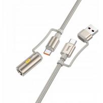 Hoco U138 USB-A / USB-C 60W 1.2m pilkas