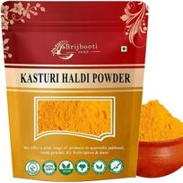 Brijbooti Kasturi Haldi Powder for Glowing Skin -(200 Gr) Kasturi Manjal Wild Turmeric | Curcuma Aromatica Jangli Haldi For Naturally Glowing Skin 200GM beige