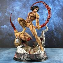 Attack On Titan The Armored Titan Eren Jager Anime ction Figure Model Pvc Statue Doll Ornament Toys Gift 29CM brown