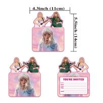 Taylor Swift 6-Theme Birthday Party Decor: Banners, Balloons, Pull Flags, Invitation Cards white