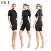 3mm Neoprene Wetsuit Diving Surfing Snorkeling Winter Swimming Unisex Fullsuit Short Sleeve Thermal Protection XS black