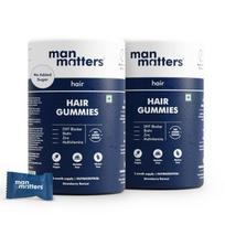 Man Matters Biotin plaukų gumytės | 120 dienų pakuotė | Praturtintos biotinu, vitaminais A, C, E ir cinku | Palaiko plaukų sveikatą ir stiprumą | 100% vegetariškos