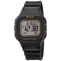MAG Precision Skaitmeninis Saulės Energija Varomas Radijo Valdomas Laikrodis, Dviguba Maitinimo Sistema, 48x41mm Dėklas, Atsparus Vandeniui 10 ATM gray