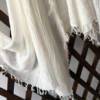 Tibetan Blue Cotton Scarf Versatile Sunscreen Shawl Artistic Men's Neck Cotton Scarves 90x200cm gray