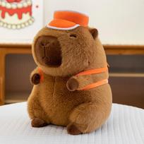 Basketball Backpack Capybara Plush Toy Doll Capibara Doll Doll Children's Gift Hug Pillow 25Cm 0.22kg brown