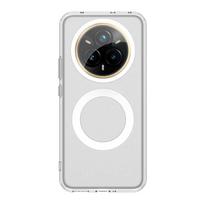 Magnetinis prabangus belaidis įkrovimas Magsafe dėklui skirtas OPPO Realme 14 Pro Plus Pro+ 5G Matinis permatomas saldaininis smūgiams atsparus dangtelis Realme 14 Pro balta