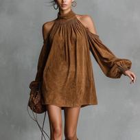 Women' Fashionable -colored Flared-sleeve Long-sleeved Top S kupranugaris