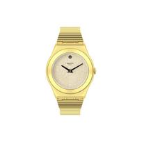 SWATCH Women's 38mm Yellow Watch YLG148GG YLG148GG Yellow Strap beige