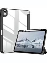 Flip Tablet Cover For iPad 10 10th 10.9''/11 11th (A16) 11'' Acylic Back Case With Pencil Holder Auto Wake up /Sleep iPad 11th 2025 A16 white