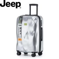 JEEP Anti-Explosion Zipper Travel Luggage gray