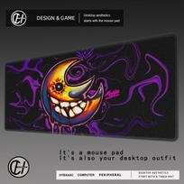 Sun Moon Anime Soul Eater Mousepad Large AntiSlip Mouse Pad Stitched Edges Mat Durable Desk Laptop Gaming Keyboard Pad 800x400x2mm blue