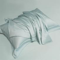 Tencel Silk Pillowcase Ice Silk Cool Pillowcase Solid Color Cross-border  Mulberry Silk Pillowcase 48x74cm [one pack] pavasario žalia spalva