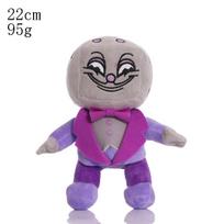 Hot 22-30cm Adventure Game Cuphead Plush Toys Mugman The Devil Legendary Chalice Plush Doll Soft Cuphead Doll for Children Gifts gray