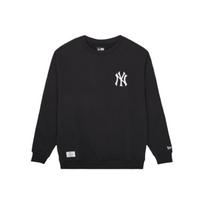 New Era FW25 MLB Series New York Yankees Pullover American Casual Letter Embroidery Loose Round Neck Drop Shoulder Long Sleeve Sweatshirt 14860835 L black