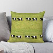 Belted Galloway Cows Scottish Square Pillowcase Polyester Linen Velvet Pattern Zip Decor Pillow Case Bed Cushion Cover Wholesale 30X30CM