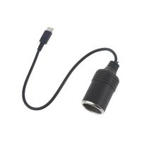 USB C PD iki 12V 60W automobilinio cigarečių žiebtuvėlio lizdo keitiklio adapterio laidas automobiliniam įkrovikliui automobilio dulkių siurblys