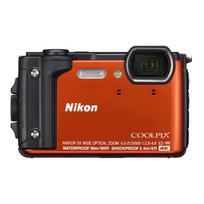 Nikon COOLPIX W300 atsparus vandeniui skaitmeninis fotoaparatas, oranžinis - 16 MP, 4K UHD vaizdo įrašas, atsparus vandeniui iki 30 m, atsparus smūgiams, atsparus šalčiui, GPS, Wi-Fi oranžinė