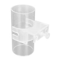 Aquarium Fish Food Feeder Tube Transparent Acrylic Adjustable Fish Feeding Floating Food Dish white