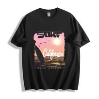 California Surf Graphic T-Shirt - Retro Beach Vibe Unisex Tee XL black