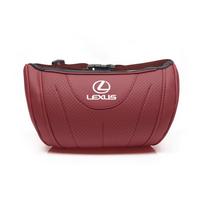 High-end Leather Car Seat Headrest Memory Foam Comfort Neck Pillow For Lexus F-SPORT ES RX NX LS UX LM LX GX LC RZ IS CT GS LBX brown