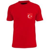 Vyriški Turkijos Kišeninis Skydas Ženklelis Futbolo Marškinėliai Futbolas Footy XL red