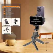 Mobile Phone Teleprompter Stand: Double-Sided Desktop Holder for Live Broadcast, Oral Delivery, and Video Recording.