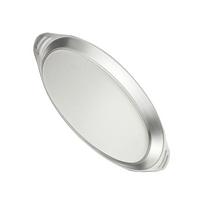 Stainless Steel Serving Platter Nonslip Grip  Spacious Oval Designs For Baking Chilling And Food Presentation