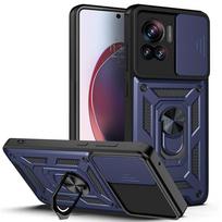 For Motorola Edge 30 Ultra Case Moto Edge 30 Fusion Phone Case Cover Magnetic Ring Holder Armor Slide Camera Protect Back Cover Motorola Edge 30 Fusion black