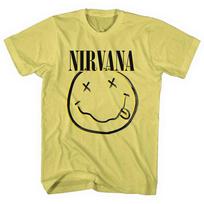 Nirvana Inverse Smile Yellow Official Tee T-shirt Mens XXXXL beige