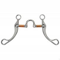 Stainless Steel Equestrian Bit Promotes Salivation Copper Barrel Horse Hand Polished gray