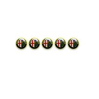 Skirta Alfa Romeo Giulia Stelvio Giulietta 156 159 147 Mito Tonale Brera Disco 5/10vnt Aliuminio Automobilio Raktų Emblema Dekoratyviniai Lipdukai QF4 white