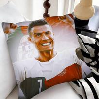 FFootball CR Pillow Case Fashion Square Pillowcase Bedroom Sofa Room Ins CCristiano RRonaldo Decoration Leisure 40cmx40cm(16x16Inch)