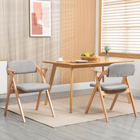 HOMEFUN sulankstomos kėdės su porankiais, medinės, sukraunamos, sulankstomos valgomojo kėdės su paminkštintomis sėdynėmis, 2 vnt. rinkinys, virtuvei, biurui, vestuvėms, vakarėliui, pilkos 52.5 x 60 x 79 cm pilka