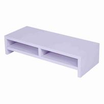 Desktop Monitor Stand LCD TV Laptop Rack Computer Screen Riser Shelf Office Desk Purplish White balta