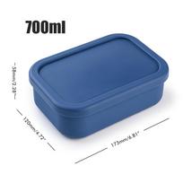 Silicone Bento Lunch Box Portable Reusable 3 Compartment Microwaveable Bento Box for Adult kids Type 2 gray