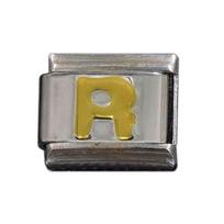 Vintage Square Beads Letter Italian Charm Link DIY Making Accessary Bracelet Making Supplies Suitable for Jewelry gray