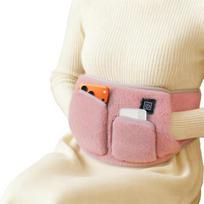 Heating Waist Belt for Electric Heated Temperature Settings Portable Strap 3 Women Adjustable Heat Pad for Back Abdomen rožinė