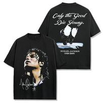 Vintage Michael Jackson Music Tee Vintage Rock retro Tshirt Summer Pure cotton Unisexs TShirt Unisex Women Tee Yk Streetwear 2XL gray